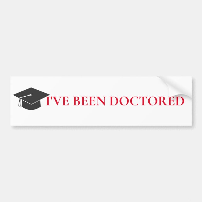 Autocollant De Voiture Bumper sticker Doctorat ou Doctorat (Devant)