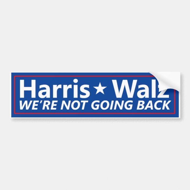 Autocollant De Voiture Bumper Sticker Harris Walz "nous ne retournons pas (Devant)