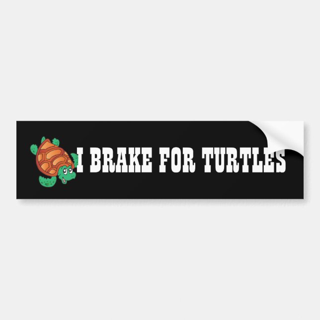 Autocollant De Voiture Bumper Sticker je freine pour tortues (Devant)