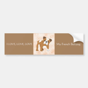 Autocollant De Voiture Bumper Sticker Love My French Bulldog