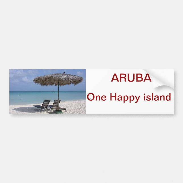 Autocollant De Voiture bumpersticker Aruba (Devant)