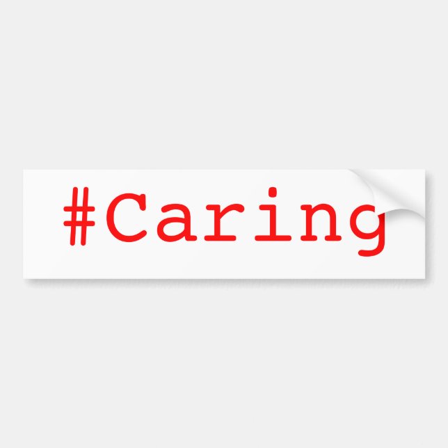 Autocollant De Voiture Bumpersticker #Caring (Devant)