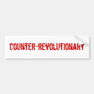 Autocollant De Voiture Bumpersticker contre-révolutionnaire