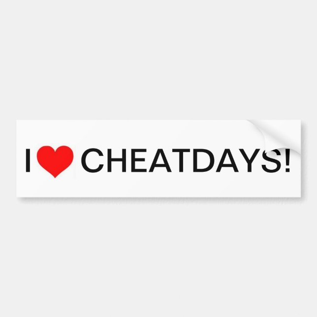 Autocollant De Voiture Bumpersticker de cheatdays du coeur I (Devant)