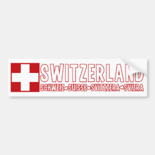 Autocollant De Voiture Bumpersticker de la SUISSE