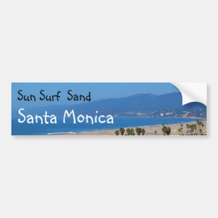 Autocollant De Voiture Bumpersticker de Santa Monica de sable de surf de