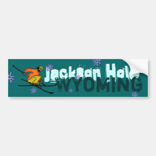 Autocollant De Voiture Bumpersticker de ski de Jackson Hole Wyoming
