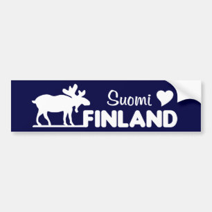 Autocollant De Voiture Bumpersticker d'orignaux de la Finlande