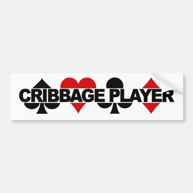 Autocollant De Voiture Bumpersticker du Lecteur Cribbage (Devant)
