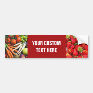 Autocollant De Voiture Bumpersticker Fruits & Légume (ou VOS photos)