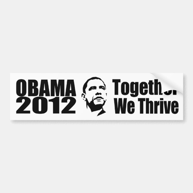 Autocollant De Voiture Bumpersticker OBAMA 2012 (Devant)