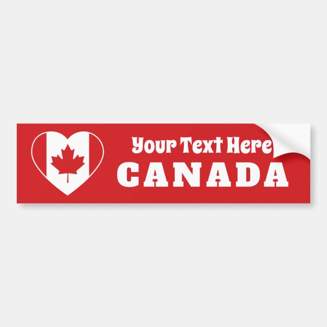 Autocollant De Voiture Bumpersticker personnalisé Canada Love (Devant)