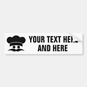 Autocollant De Voiture Bumpersticker personnalisé CHEF