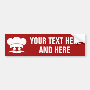 Autocollant De Voiture Bumpersticker personnalisé CHEF