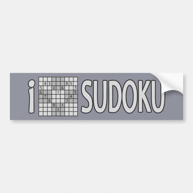 Autocollant De Voiture Bumpersticker SUDOKU (Devant)
