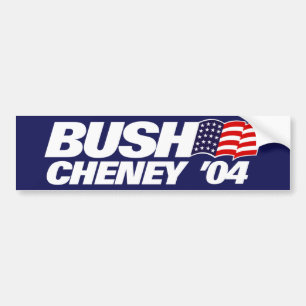Autocollant De Voiture Bush Cheney '04 Bush 2004