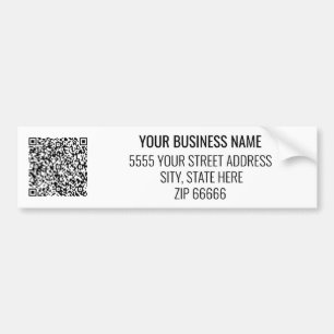 Autocollant De Voiture Business Name Address and QR Code Sticker