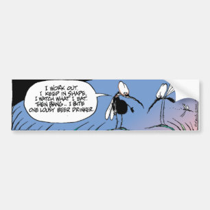 Autocollant De Voiture Buveur de bière de moustique de marais