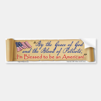 Autocollant De Voiture By the Grace of God I'm an American Bumper Sticker