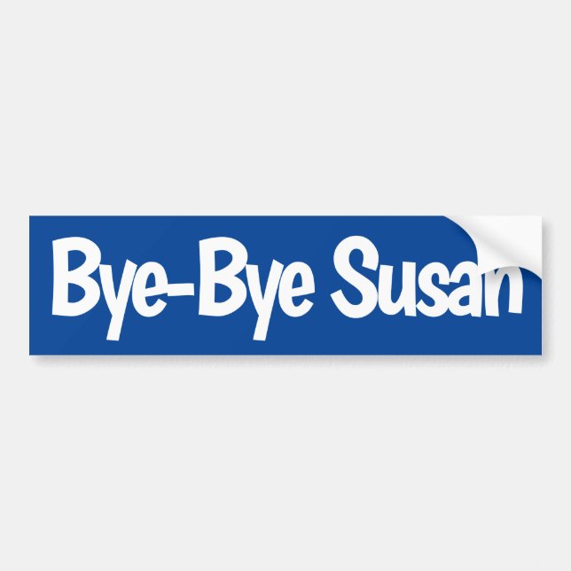 Autocollant De Voiture Bye Bye Susan (Devant)