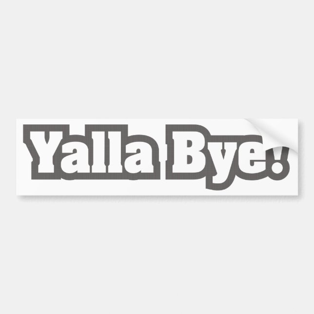Autocollant De Voiture Bye de Yalla (Devant)