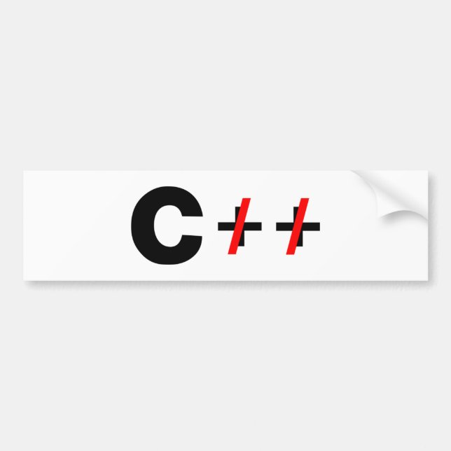 Autocollant De Voiture C, pas C++ (Devant)