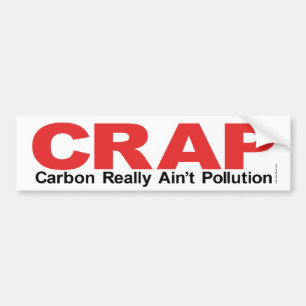 Autocollant De Voiture C.R.A.P. Le carbone n'est pas vraiment pollution