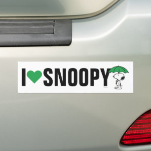 Autocollant De Voiture cacahuètes   Parapluie vert Snoopy