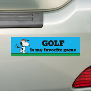 Autocollant De Voiture cacahuètes   Snoopy Golf Swing