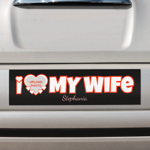 Autocollant De Voiture Cadeau personnalisé J'aime ma femme – Ajouter nom