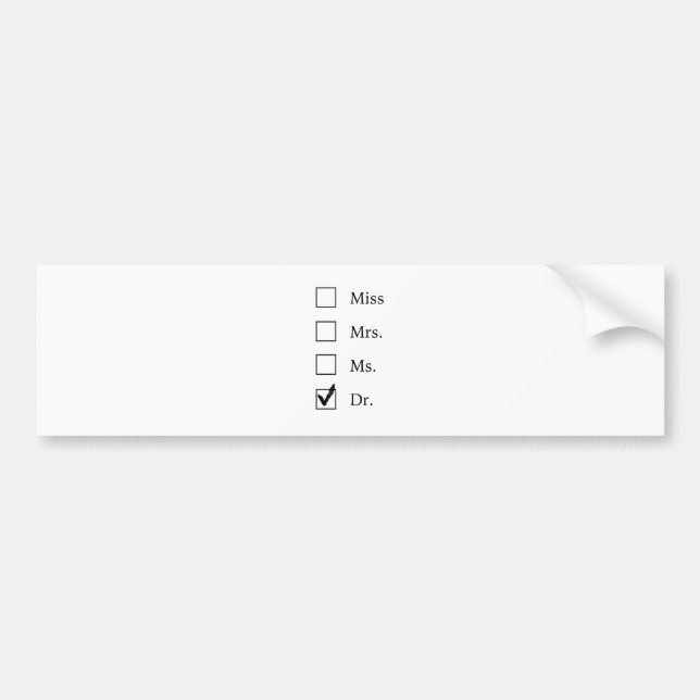 Autocollant De Voiture Cadeaux de PhD pour des femmes (Devant)