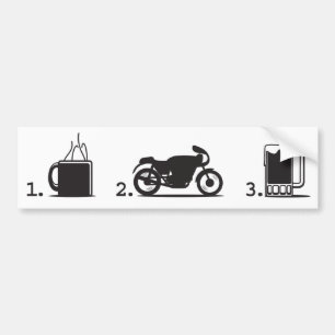 Autocollant De Voiture café, 2wheels, et bière - adhésif pour pare-cho