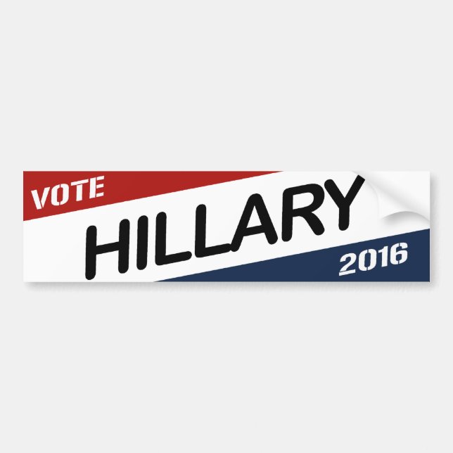 AUTOCOLLANT DE VOITURE CALE DIAGONALE DE HILLARY 2016 - .PNG (Devant)