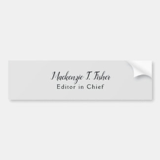 Autocollant De Voiture Calligraphie Classique Élégante Simple Grise