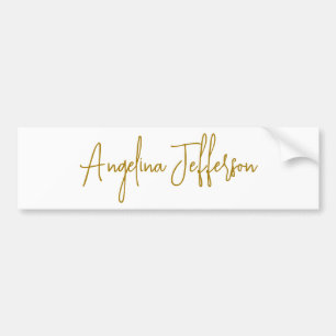 Autocollant De Voiture Calligraphie professionnelle Elegant or couleur