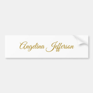 Autocollant De Voiture Calligraphie professionnelle Elegant or couleur