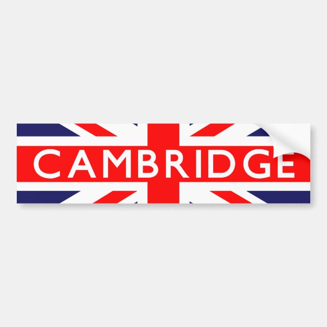 Autocollant De Voiture Cambridge : Drapeau britannique (Devant)