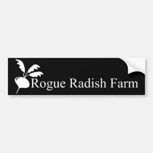 Autocollant De Voiture Camion pare-chocs noir Rogue Radish Farm