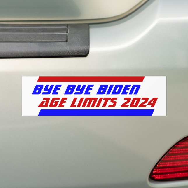 Autocollant De Voiture Campagne 2024 LIMITES D'ÂGE BYE BYE BIDEN (En voiture)