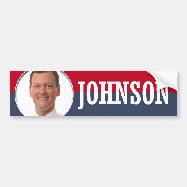 AUTOCOLLANT DE VOITURE CAMPAGNE DE JEFF JOHNSON (Devant)