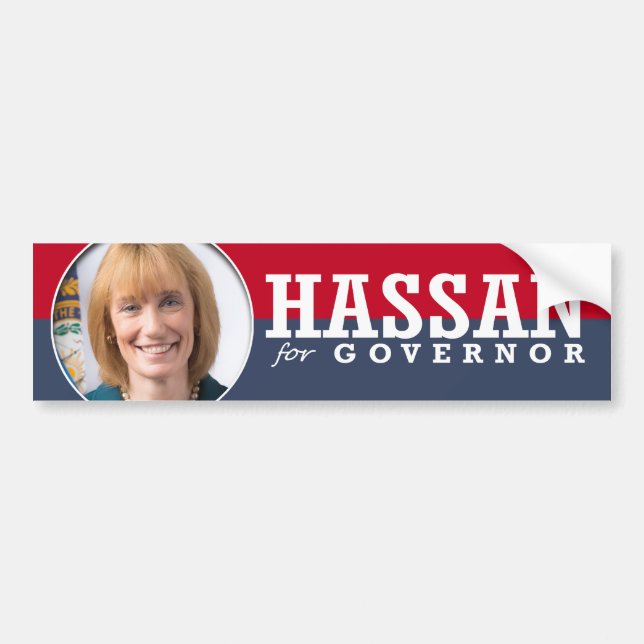 AUTOCOLLANT DE VOITURE CAMPAGNE DE MAGGIE HASSAN (Devant)