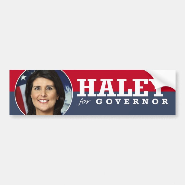 AUTOCOLLANT DE VOITURE CAMPAGNE DE NIKKI HALEY (Devant)