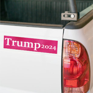 Autocollant De Voiture Campagne Hot Pink Trump 2024