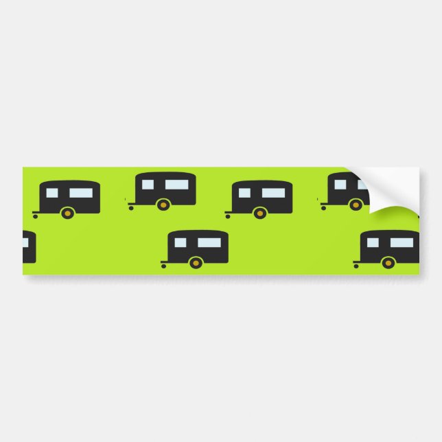 Autocollant De Voiture Camping remorques en vert (Devant)