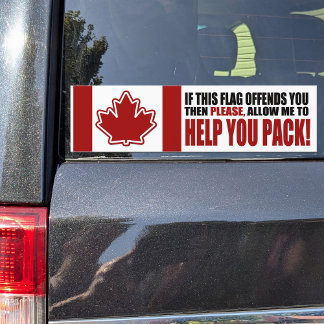 Autocollant De Voiture CANADA Si Ce Drapeau Vous Offense