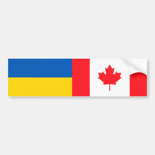 Autocollant De Voiture Canadien Je suis solidaire de l'Ukraine. Drapeaux 