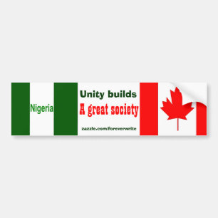 Autocollant De Voiture canadien nigérian