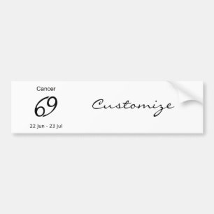 Autocollant De Voiture Cancer 69 Symbole zodiaque Thunder_Cove