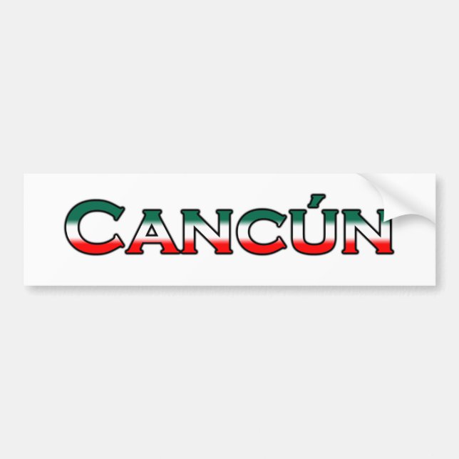 Autocollant De Voiture Cancun (logo des textes) (Devant)