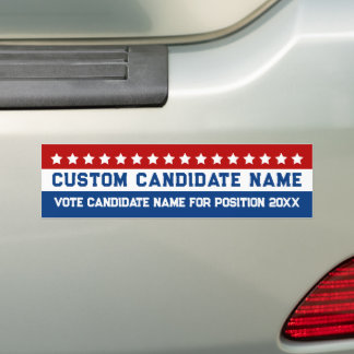 Autocollant De Voiture Candidat à l'élection personnalisé